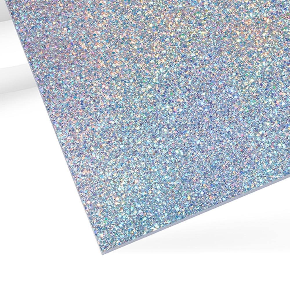 3M Silver Glitter Metallic Magnet Sheet Crafting 8.5x11 Inch Holographic 4 Pack